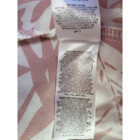 Long Tall Sally LTS One Shoulder Ruffle Floral Midi Dress US 16 Pink Party NEW - Picture 12 of 14